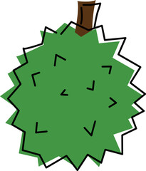 fruit illustration - Durian
