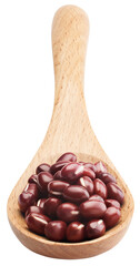 Fototapeta premium Wooden spoon filled with adzuki red bean