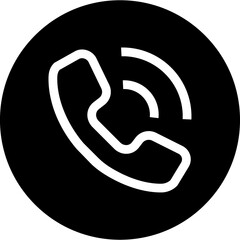 Phone circle black button