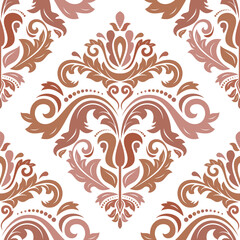Classic seamless pattern. Damask orient ornament. Classic colored vintage background. Orient ornament for fabric, wallpaper and packaging