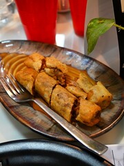 Chinese Snack / food Spring rolls.