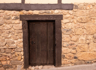 very well preserved old wooden door