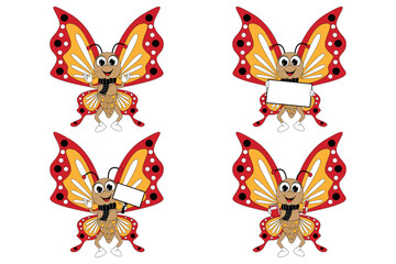 cute butterfly animal cartoon graphic