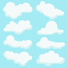 Cloud icon. Set of clods. Cloud icon. Vector illustration