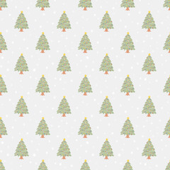 Christmas tree seamless pattern.