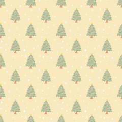 Christmas tree seamless pattern.