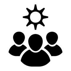 teamwork glyph icon