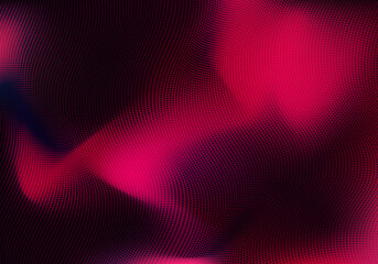 Abstract pink dynamic wave motion blurred background with dots pattern texture