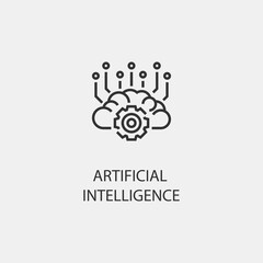 Artificial_intelligence vector icon illustration sign