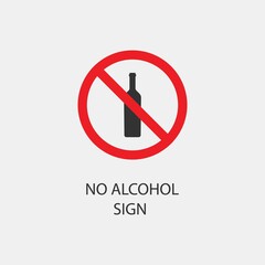 No_beverages vector icon illustration sign