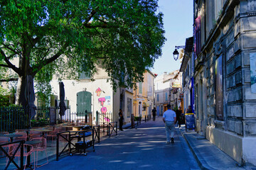 Walking in the streets of the historical part of Arles