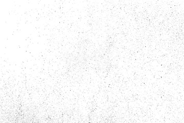 Distressed black texture. Dark grainy texture on white background. Dust overlay textured. Grain noise particles. Rusted white effect. Grunge design elements. Vector illustration, EPS 10.
