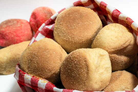 Pandesal or pan de sal is a Filipino traditional bread usually eaten during breakfast or afternoon snack. Isolated in white