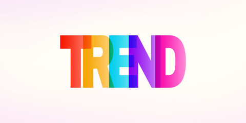 Word trend lettering color illustration