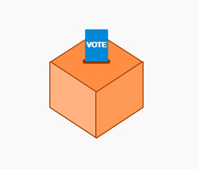 Vote ballot box for voting icon