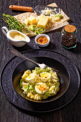Welsh Anglesey Eggs, wyau ynys mon, top view