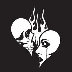 Skull silhouette for your design Vector