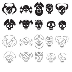 set of skull for your design
