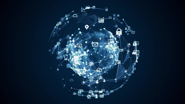 Communication network concept. Digital transformation.