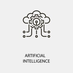 Obraz premium Artificial_intelligence vector icon illustration sign