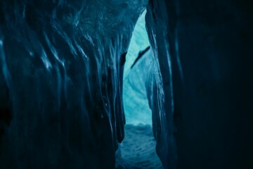 Blue ice cave in Iceland