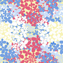 Lovely floral pattern Wildflowers. Seamless pattern on yellow background