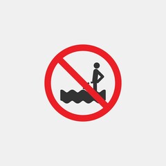 Urinating_prohibiting vector icon illustration sign