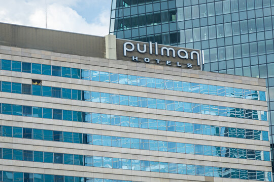 Pullman hotel building in La Defense district in Paris, France