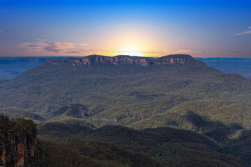 View of Echo Point Blue Mountains three sisters Katoomba Sydney NSW Australia