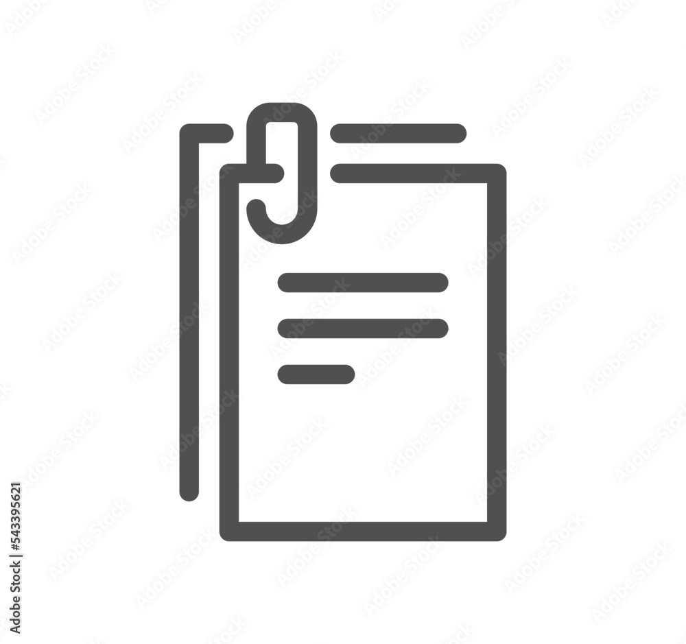 Poster document and paper icon outline and linear vector.