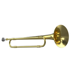 Obraz na płótnie Canvas 3d rendering illustration of a school band toy trumpet