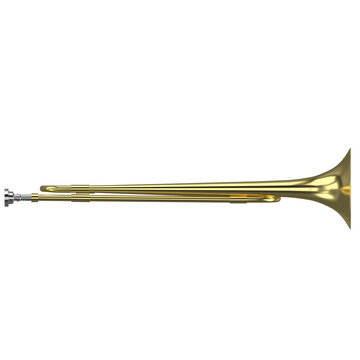 3d Rendering Illustration Of A School Band Toy Trumpet