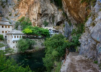Bosnia Herzegovina Mostar old Blagaj monastery