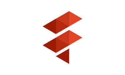 F polygonal logo