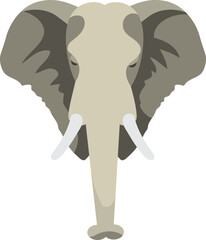 Elephant's head. Vector illustration on white background