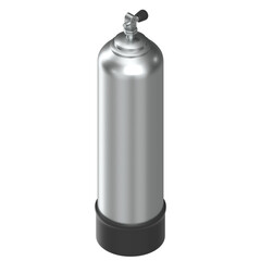3d rendering illustration of a scuba diving gas cylinder