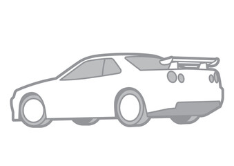 Fototapeta premium JAPANESE SPORT CAR - VECTOR ILLUSTRATOR ON WHITE BACKGROUND - SPORTCAR_T212 : 543401483