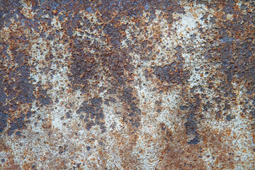 Rusty corrosion on metal background