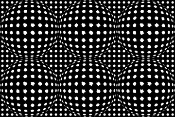 Black and white dotted ball 16:9 background