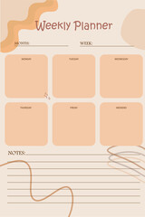 Weekly Planner Beige