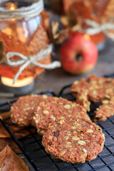 Healthy homemade cakes with grains.