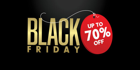 Black friday sale luxury banner vector