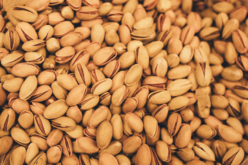 Closeup nuts on the bazaar.