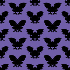 Gargoyle pattern seamless. Stone demonic character, monster background. Fantastic architectural object texture.