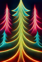 Midjourney abstract render of Christmas tree