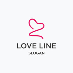 Love logo template vector illustration design