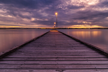 Purple sky sunset at Como Jetty, Perth West Australia 