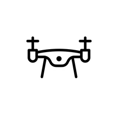 Drone vector icon set. Drone with camera for photographing and recording video.