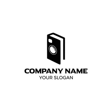Book and camera logo design