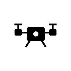 Drone vector icon set. Drone with camera for photographing and recording video.